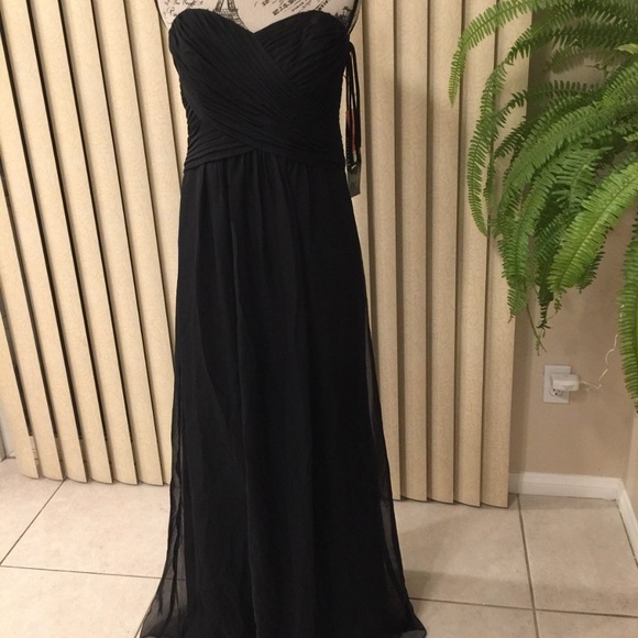 *Clearance* EDEN BRIDAL BLACK CHIFFON PROM/FORMAL GOWN SIZE 10 - Picture 1 of 7
